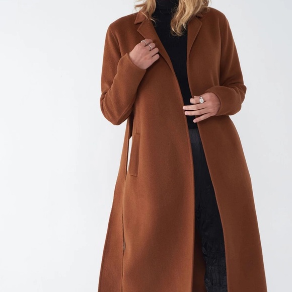 JOIE TOBACCO - WOOL TIE FRONT COAT- Stunning!! - Picture 3 of 10